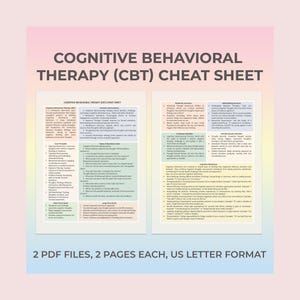 KBT-fusklapp, Kognitiv beteendeterapi fusklapp, Utskrivbart terapiblad, Blad för terapeut, Terapeutstöd, KBT-fusklapp pdf