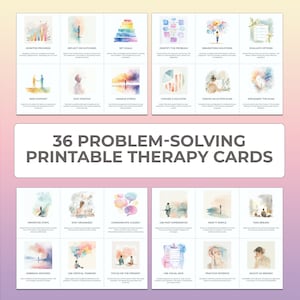 Schede didattiche stampabili per la terapia di problem solving, tecniche di coping, tecniche cognitivo-comportamentali e sessioni di psicoterapia in formato PDF