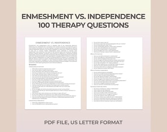 Therapiefragen für Verstrickung vs Unabhängigkeit, Autonomie, Beziehungen, emotionales Gleichgewicht, Selbst-Wachstum, Gesunde Distanz, Individualität