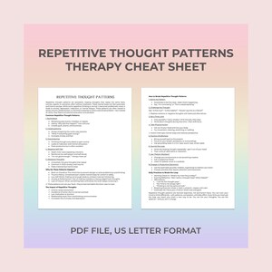 Sich wiederholende Gedanken, Negatives Denken, Denkmuster, Kognitive Distorsionen, Gedankenschleifen, Automatische Gedanken, Therapie Spickzettel