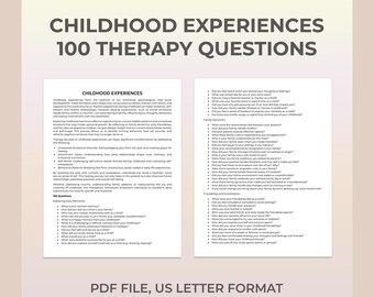 Childhood Memories Questions, Therapy Questions, Family Dynamics, Early Relationships, Attachment Styles, Inner Child, Childhood Trauma