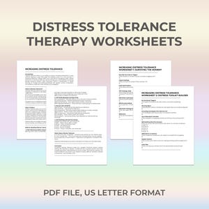 Distress Tolerance Therapy Worksheet, Dbt Skill, Coping Worksheet, Manage Overwhelm, Trauma Therapy, Emotional Skills, Self Regulation
