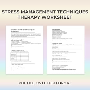Stress Management Worksheet, Coping Strategies, Self Care Tools, Mental Health Aid, Stress Techniques, Emotional Support, Wellness Planning