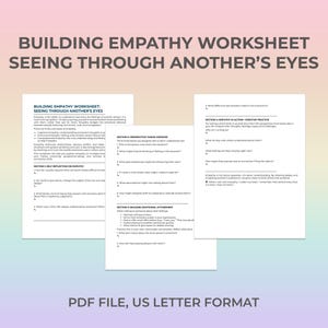 Personal Growth Printable Therapy Worksheets Building Empathy Emotional Intelligence Exercises Therapy Coaching Communication Development