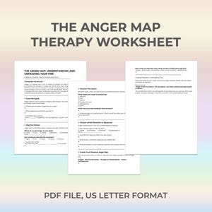 Anger Worksheet, Anger Triggers, Printable Therapy Worksheet, Anger Awareness, Emotional Control, Conflict Support, DBT Anger Tool