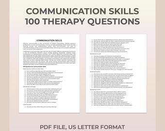 Communication Skills Therapy Questions, Active Listening, Conflict Resolution, Emotional Intelligence, Assertiveness, Public Speaking