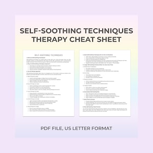 Grounding Techniques, Sensory Engagement, Self-Compassion, Stress Reduction, Emotional Regulation, Coping Strategies, Therapy Cheat Sheet