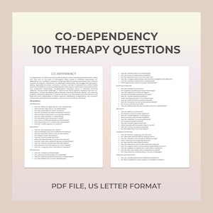 Co-Dependency Therapy Questions, Boundary Setting, Self-Worth, Emotional Balance, Relationship Patterns, Self-Esteem, Validation Seeking