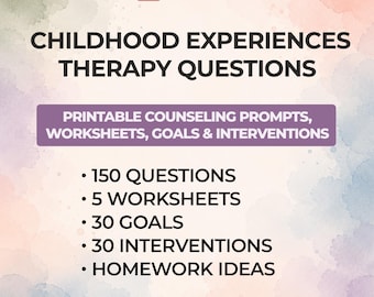 Childhood Memories Therapy Questions Family Dynamics Worksheets Inner Child Attachment Childhood Trauma Goals Interventions Printable PDF