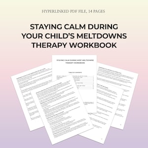 Calm Parent Meltdown Workbook Gentle Parenting Emotional Regulation Guide Child Big Feelings Nervous System Care Printable Support Resource