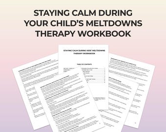 Calm Parent Meltdown Workbook Gentle Parenting Emotional Regulation Guide Child Big Feelings Nervous System Care Printable Support Resource