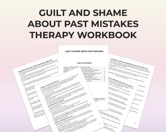 Past Mistake Guilt Shame Healing Workbook Compassionate Self Forgiveness Journey Printable Therapy Support During Regret Heavy Hearts Daily