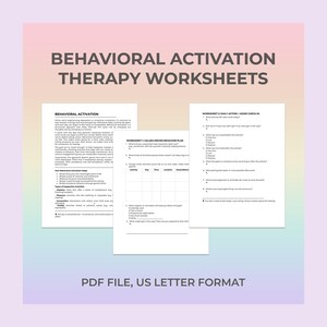 Activación conductual, Monitor de estado de ánimo, Ayuda contra la depresión, Impulso a la motivación, Hoja de trabajo de salud mental, Planificador de actividades, Bienestar emocional