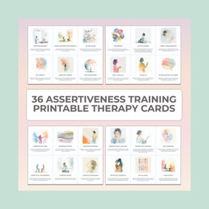 Assertiviteitstraining CGT-therapiekaarten Afdrukbare cognitieve gedragswerkbladen voor communicatieve vaardigheden en therapeutsessiehulpmiddelen (pdf)