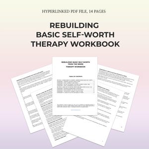 Self Worth Healing Workbook Adults Gentle Printable Guide Low Self Esteem Recovery Inner Critic Support Boundaries Respect Daily Life Reset