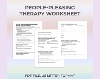 People-Pleasing Recovery Worksheet Printable Boundaries Workbook for Self-Trust Healing and Emotional Wellness Growth Journal Therapy PDF