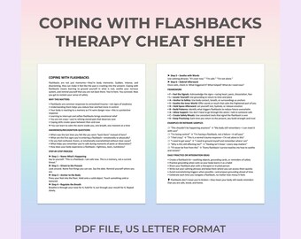 Coping with Flashbacks – Printable Guide for Trauma Relief Grounding Anxiety Recovery and Nervous System Regulation in PTSD Healing