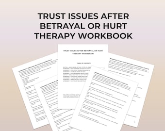 Trust After Betrayal Workbook Rebuild Self Trust Boundaries Evidence Safe Steps Triggers Repair Conversations Safety Plan Healing Worksheets