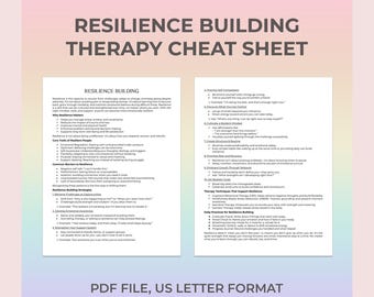 Desarrollo de la resiliencia, Terapia de resiliencia, Entrenamiento de resiliencia, Habilidades de resiliencia, Asesoramiento de resiliencia, Ejercicios de resiliencia, Hoja de terapia
