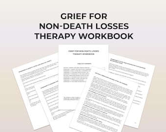 Non Death Loss Grief Printable Workbook Job Health Friendship Identity Change Meaning Making Journal Prompts Life Transition Healing Guide