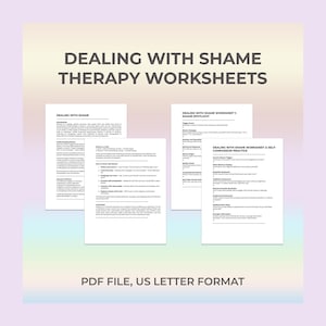 Shame Worksheet, Therapy Worksheet, Self Compassion, Inner Critic, Emotional Insight, Shame Triggers, Therapy Support, Client Reflection