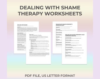 Shame Worksheet, Therapy Worksheet, Self Compassion, Inner Critic, Emotional Insight, Shame Triggers, Therapy Support, Client Reflection
