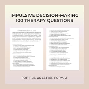 Pytania terapeutyczne dotyczące impulsywności, podejmowania decyzji, regulacji emocji, refleksji, rozwiązywania problemów, radzenia sobie ze stresem, zmiany zachowania,