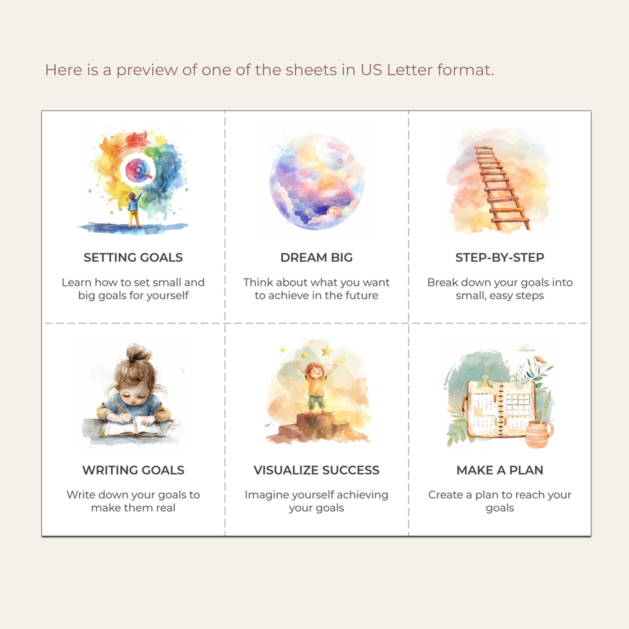 Goal Setting Therapy Cards for Kids Printable Psychotherapy Game ...