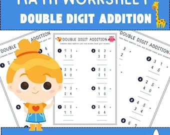 Double-Digit Addition & Subtraction Worksheets: 1st-2nd Grade (PDF)