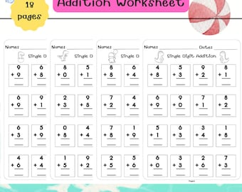 worksheet for fun, Printable Practice: Mastering Addition,worksheet for kids,Addition worksheet,Single additon worksheet,Preschool Math