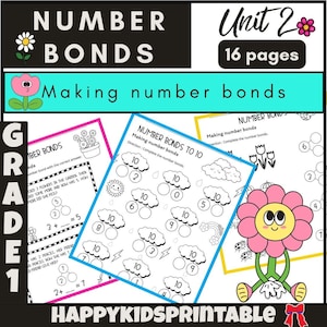 Number Bonds to 10 | Make 10 with Number Bonds | Grade 1 Addition Math Worksheet