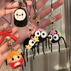 Studio Ghibli-sleutelhangers | Susuwatari-sleutelhanger | Roetsprite, totoro, pony, geen gezicht | Tasaccessoires