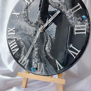 Unique handmade wall clock with shimmering details