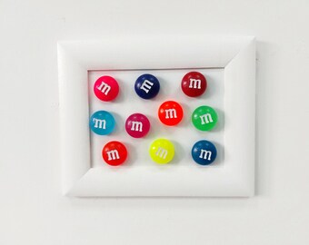 Colorful Pop Art Decor Resin Wall Hanging M&M Wall Art Fake Food Art Candy Decor