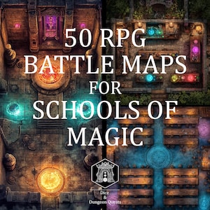 Battle Map Art - Digital Maps for Schools of Magic, for D&D or Pathfinder rpg, for Roll20, Foundry or VTT - Roll20 rpg dnd maps