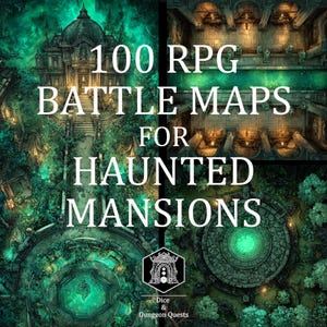 Battle Map Art - 100 Digital maps of Haunted Mansions, for D&D or Pathfinder rpg, for Roll20, Foundry or VTT - Roll20 rpg dnd maps