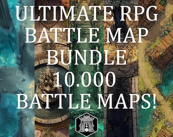 RPG Battle Maps Art Bundle – Maps for RPG Tabletop, for Roll20, Foundry, Fantasy Grounds or VTT (Digital Download)