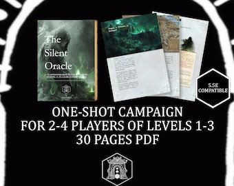 RPG One-Shot Adventure : The Silent Oracle - Module One-Shot Adventure (5E ou 5.5E, niveaux 1-3) (téléchargement numérique)