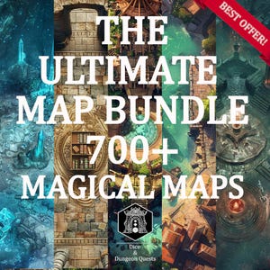 700+ Ultimate Map Bundle - 700 + Battle Maps (16:9), for DnD (Dungeons and Dragons) or Pathfinder,  Roll20, DDB, AboveVTT, Foundry and VTT