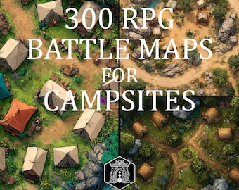 Battle Map Art - digitale kaarten voor campings, voor VTT RPG Tabletop, Roll20, Fantasy Grounds of Foundry (digitale download)