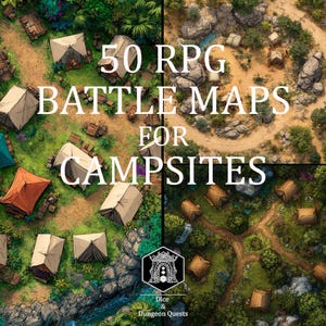Battle Map Art - Digital Maps for Campsites, for D&D or Pathfinder rpg, for Roll20, Foundry or VTT - Roll20 rpg dnd maps