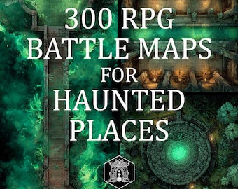 Battle Map Art: 300 digitale kaarten van Haunted Places, voor VTT RPG Tabletop, Roll20, Fantasy Grounds of Foundry (digitale download)