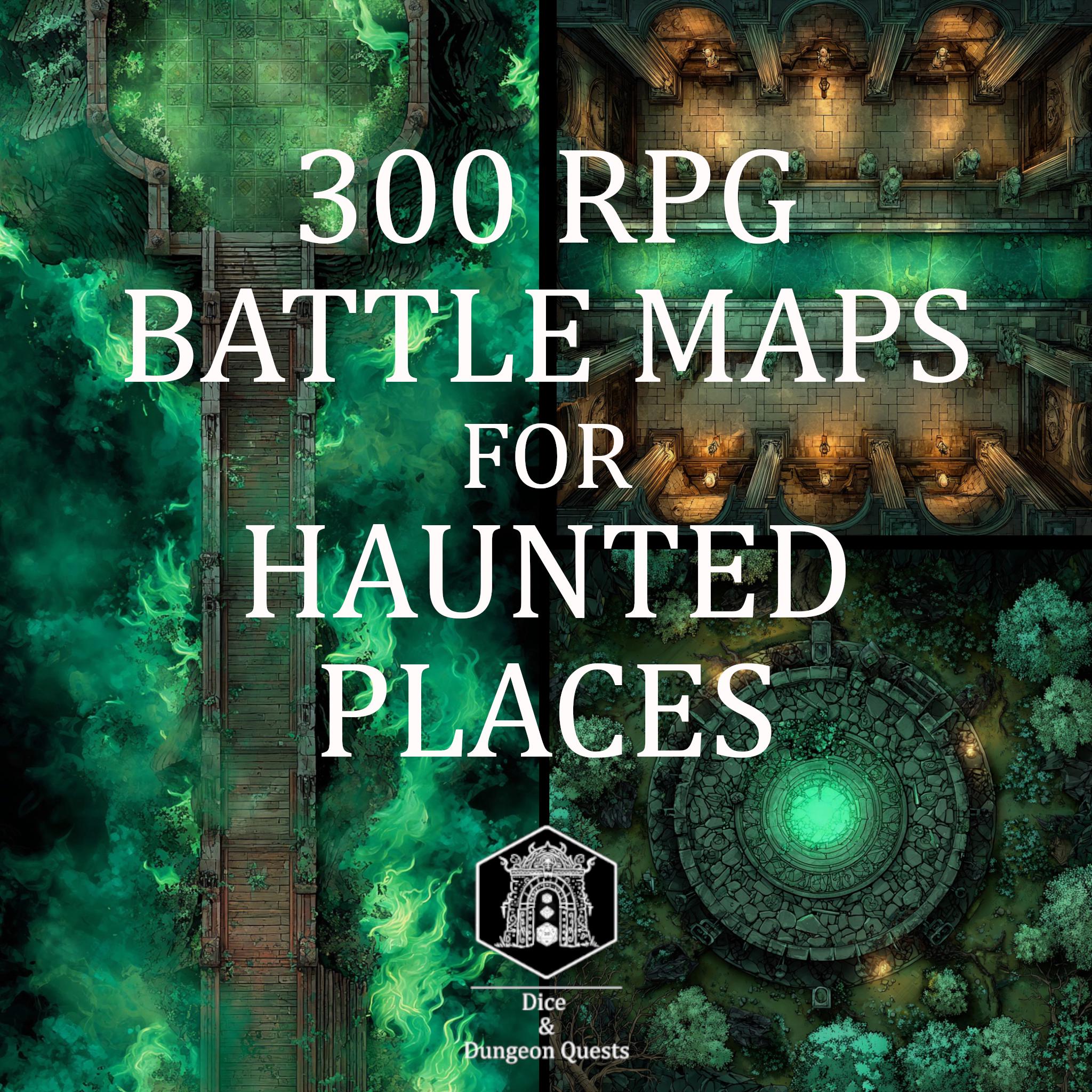 Battle Map Art - 300 Digital Maps of Haunted Places, for VTT RPG ...