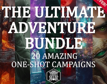 Paquete de aventuras de rol: 20 campañas/módulos de aventura autoconclusivos para 5E o 5.5E (niveles 1-10) (descarga digital)