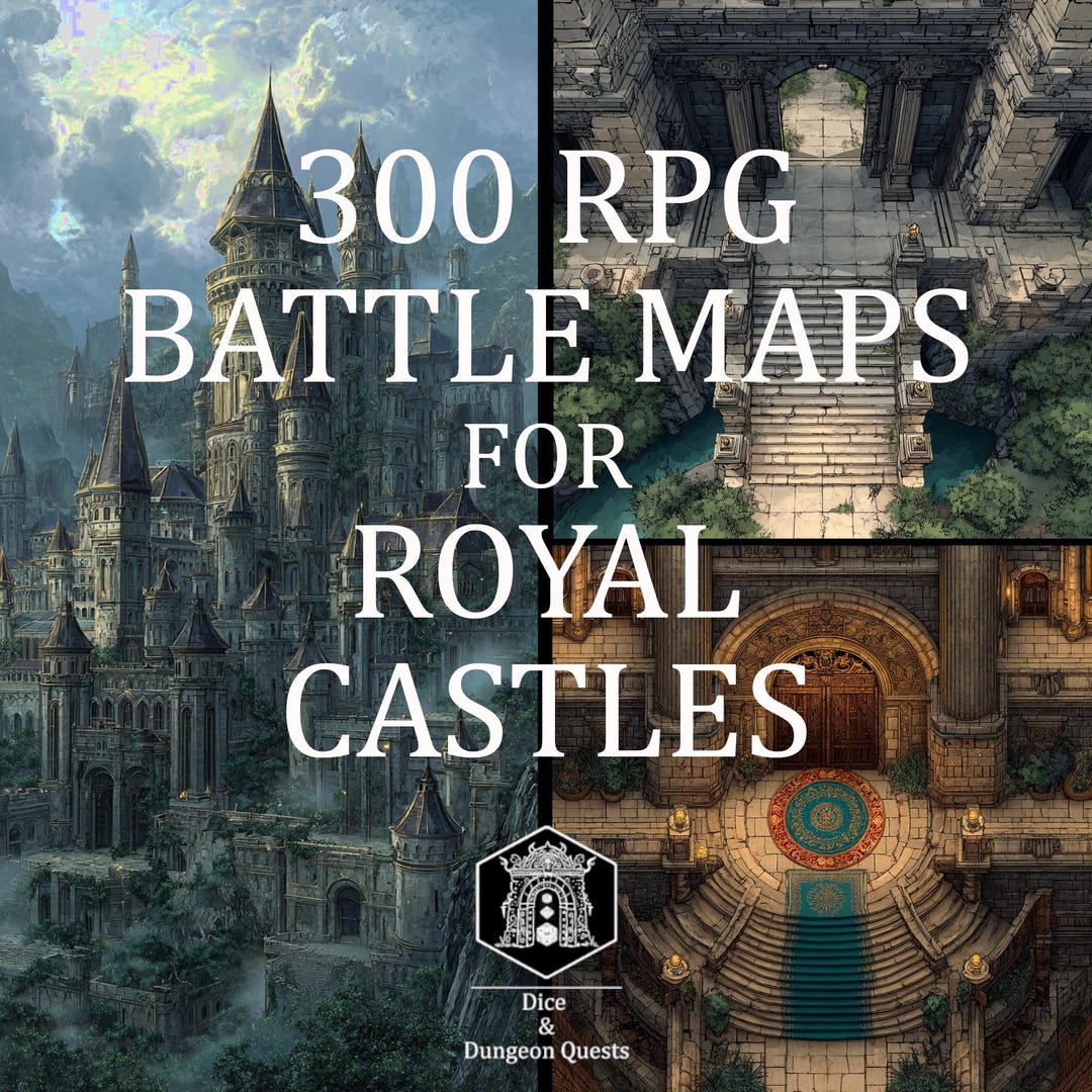 Battle Map Art - 300 Digital Maps for Royal Castles, for VTT RPG ...