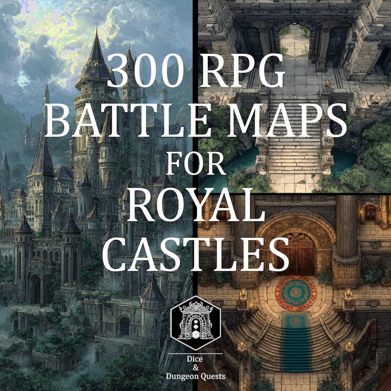Battle Map Art - 300 Digital Maps for Royal Castles, for VTT RPG ...