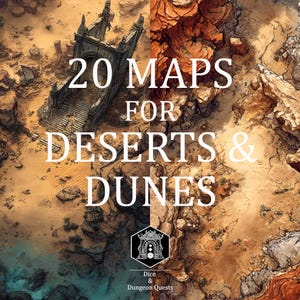 Battle Map Collection (16:9) voor Deserts and Dunes, voor D&D (Dungeons and Dragons) of Pathfinder, voor Roll20, Foundry of VTT