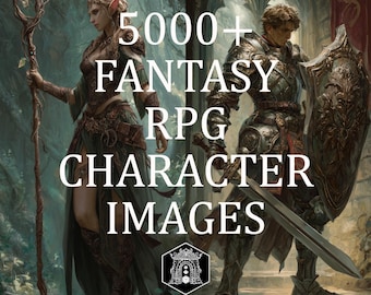Imágenes de cuerpo entero de personajes de RPG: Imágenes artísticas para RPG de fantasía, para la creación de personajes o PNJ (descarga digital)