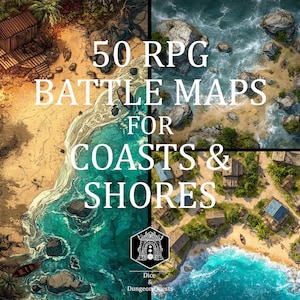 50 Digitale Karten für Küsten und Küsten, für D&D oder Pathfinder Rpg, für Roll20, ; ; ; ; ; and ; OPF nach Roll20, ;