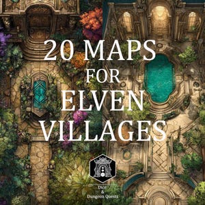 Battle Map Collection (16:9) voor Elven Villages, voor D&D (Dungeons and Dragons) of Pathfinder, voor Roll20, Foundry of VTT